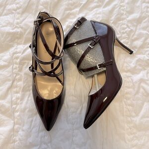 $10, $15, $20 Shoes Nine West Strappy Heels. New & Never Warn. Maroon / Wine 7.5
